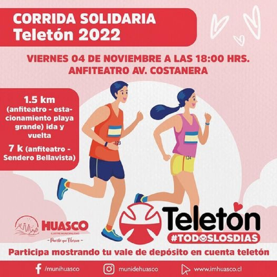 Corrida atlética Teletón en la comuna de Huasco Medio digital El Zorro Nortino